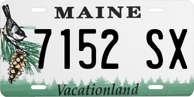 ME license plate 7152SX