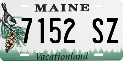 ME license plate 7152SZ