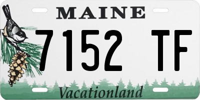 ME license plate 7152TF