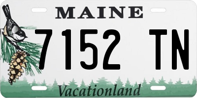 ME license plate 7152TN