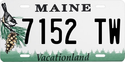 ME license plate 7152TW