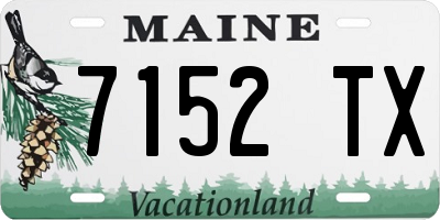 ME license plate 7152TX