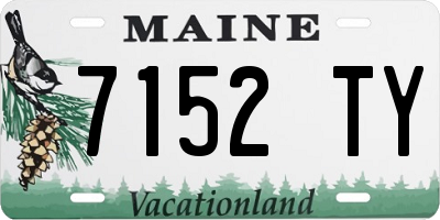 ME license plate 7152TY