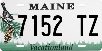 ME license plate 7152TZ