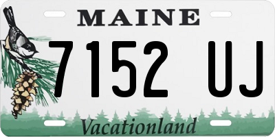ME license plate 7152UJ