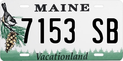 ME license plate 7153SB