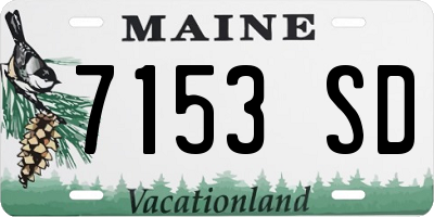 ME license plate 7153SD
