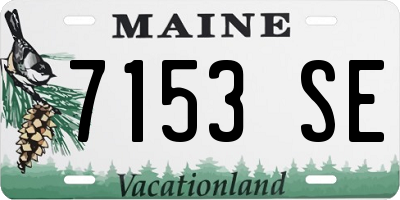 ME license plate 7153SE