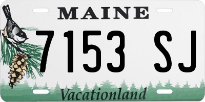 ME license plate 7153SJ