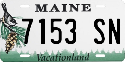 ME license plate 7153SN