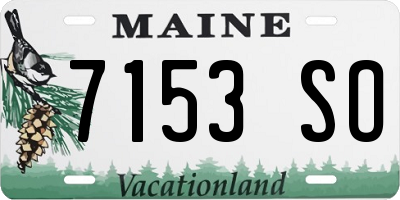 ME license plate 7153SO