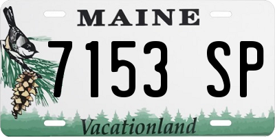 ME license plate 7153SP