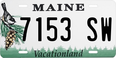 ME license plate 7153SW
