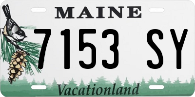 ME license plate 7153SY