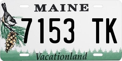 ME license plate 7153TK