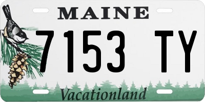 ME license plate 7153TY