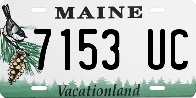 ME license plate 7153UC