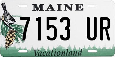 ME license plate 7153UR