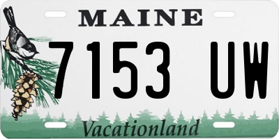 ME license plate 7153UW
