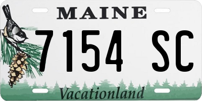 ME license plate 7154SC