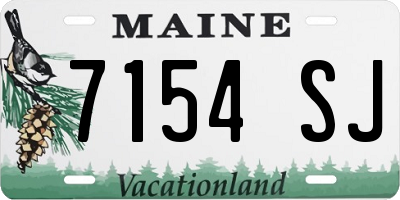 ME license plate 7154SJ
