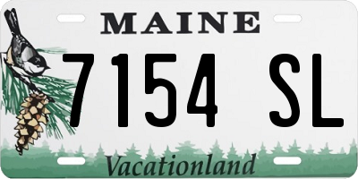 ME license plate 7154SL