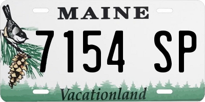 ME license plate 7154SP