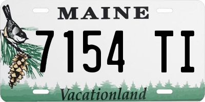 ME license plate 7154TI
