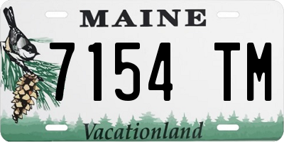 ME license plate 7154TM