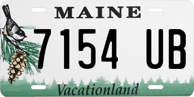 ME license plate 7154UB
