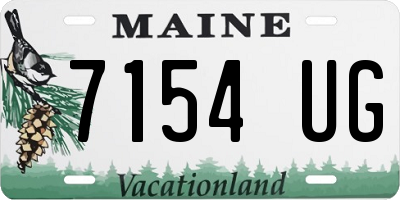 ME license plate 7154UG