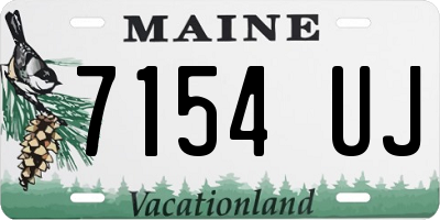 ME license plate 7154UJ