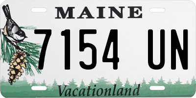 ME license plate 7154UN