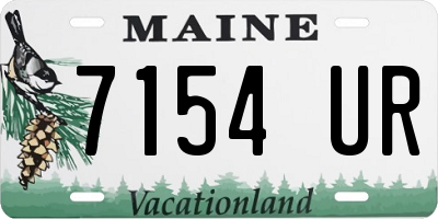 ME license plate 7154UR