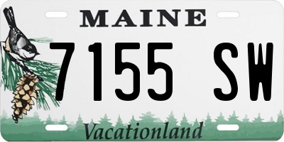 ME license plate 7155SW