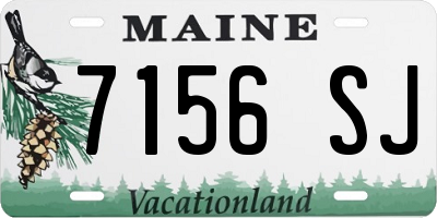 ME license plate 7156SJ