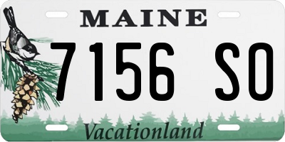 ME license plate 7156SO