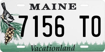 ME license plate 7156TO