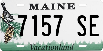 ME license plate 7157SE