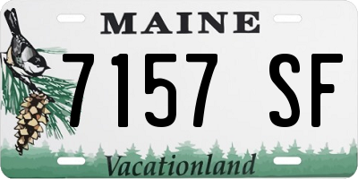 ME license plate 7157SF