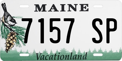 ME license plate 7157SP