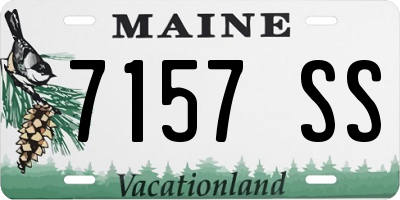 ME license plate 7157SS