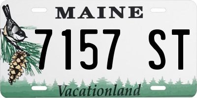 ME license plate 7157ST