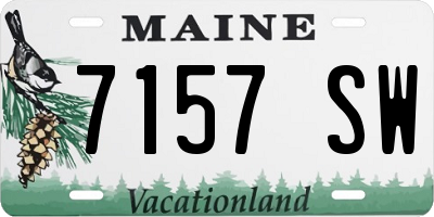 ME license plate 7157SW