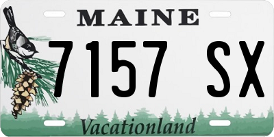 ME license plate 7157SX