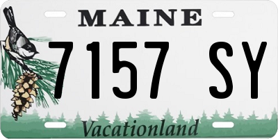 ME license plate 7157SY