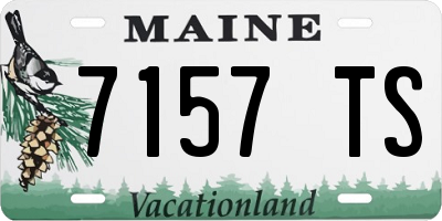 ME license plate 7157TS