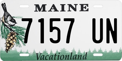 ME license plate 7157UN