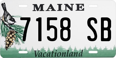 ME license plate 7158SB