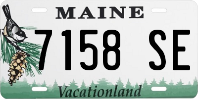 ME license plate 7158SE